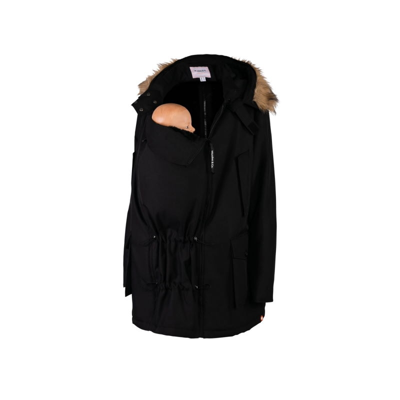 Manteau de portage Homme Bandicoot Noir – Wombat & Co-tetard-et-nenuphar