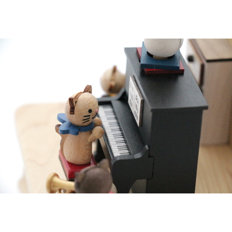 Boîte à Musique Chats jouant du piano n°12 – Wooderful Life – Têtard et Nénuphar