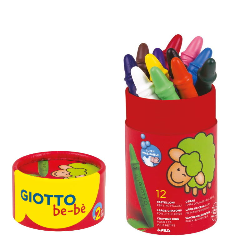 Pot 12 crayons cire – Giotto be-bè – Têtard et Nénuphar
