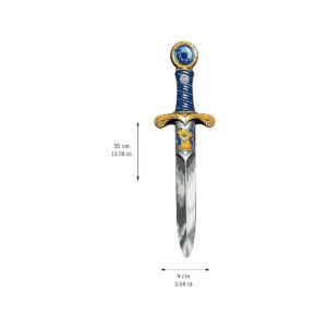 Petite épée Lionceau Bleue de 35 cm de la marque LionTouch disponible chez Têtard et Nénuphar