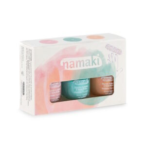 Coffret 3 Vernis à ongles Délices d’été de la marque Namaki disponible chez Têtard et Nénuphar