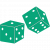 pictogramme deux dés verts