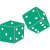 Jouets-et-jeux-d-occasion-tetard-et-nenuphar pictogramme deux dés verts
